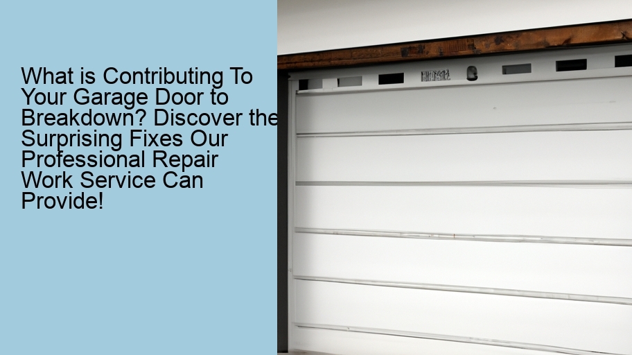 What is Contributing To Your Garage Door to Breakdown? Discover the Surprising Fixes Our Professional Repair Work Service Can Provide!
