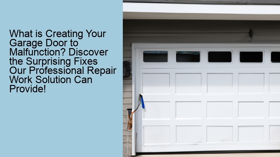 What is Creating Your Garage Door to Malfunction? Discover the Surprising Fixes Our Professional Repair Work Solution Can Provide!