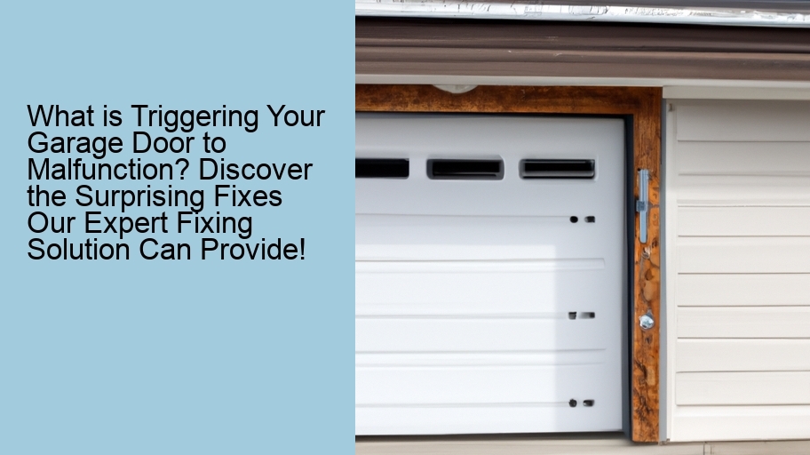 What is Triggering Your Garage Door to Malfunction? Discover the Surprising Fixes Our Expert Fixing Solution Can Provide!